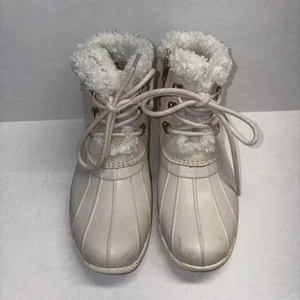 Sperry Women's Leather Snow Boot, ivory  - Size 7.5 Pre owned  - Picture 1 of 8