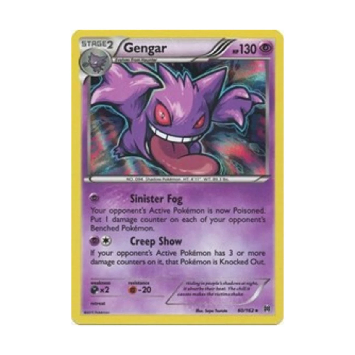 Gengar Pokémon TCG Breakthrough Rare Individual Collectible Card