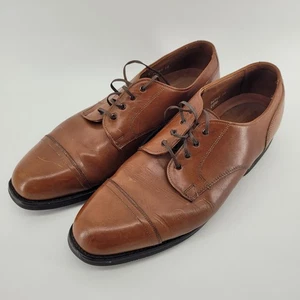 Allen Edmonds Margate Cap Toe Oxford Dress Shoes 14D Brown Leather Vibram Sole - Picture 1 of 9