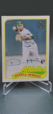 2024 Topps Update Series - 1989 Topps Baseball Autographs Darell Hernaiz... - Image 1 of 2