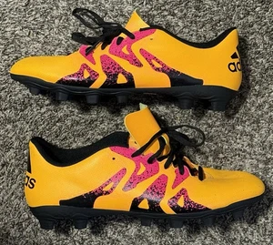 Adidas AF4694 Men's X 15.4 Soccer Cleats Orange Gold Pink US Size 9.5 Perfect - Picture 1 of 6