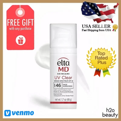 Elta MD UV Clear Broad-spectrum Facial Sunscreen SPF 46 1.7 oz EXP 03/27 NEW - Image 1 of 4