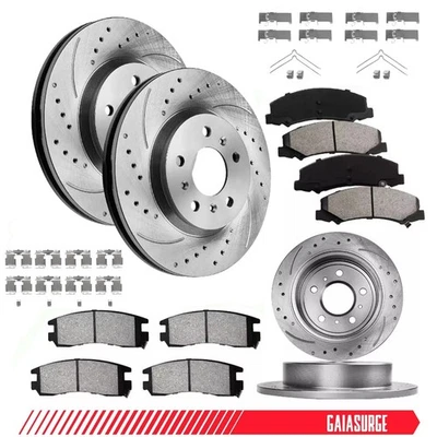 Front Rear Drilled Rotors Brake Pads for 2008-11 Toyota Camry Avalon Lexus ES350 Foto 1 de 4