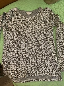 Christopher & Banks Black White Silver Animal Print Sweater Size M - Picture 1 of 5