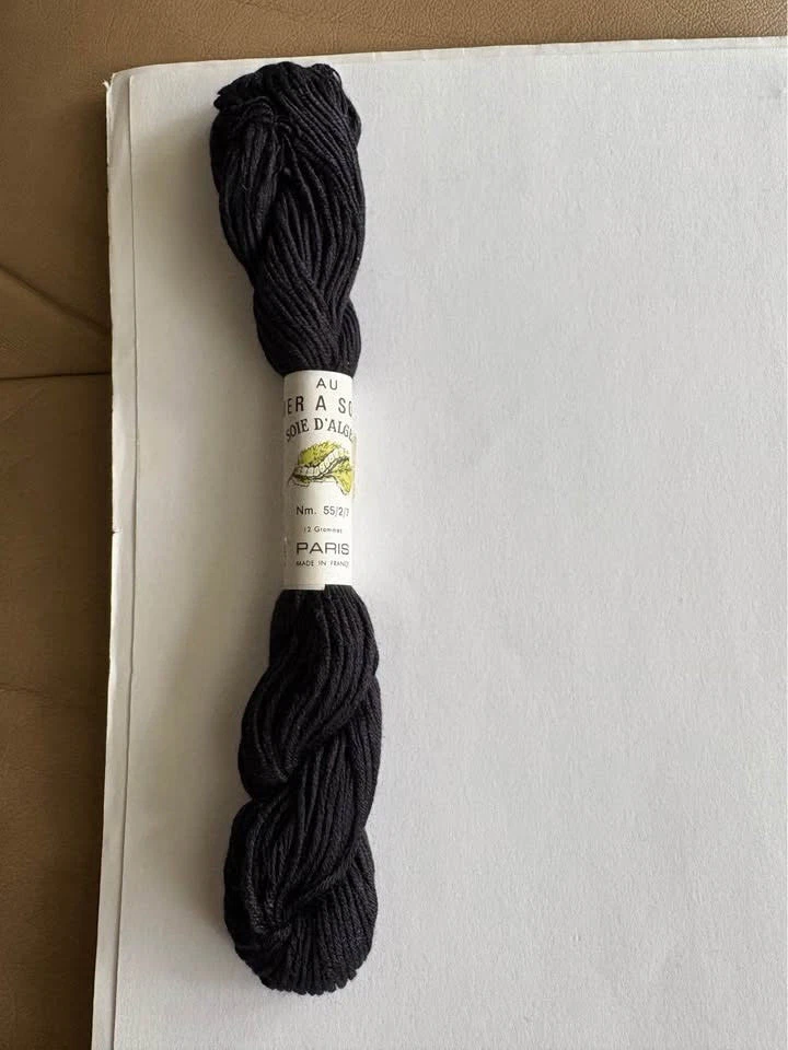 Soie d'Alger Nero (black) 7 ply Silk Floss 45 yard Skein - Image 1 of 1