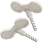  2 Pcs Metal Large White Key for Musical Winding Keys Replacement