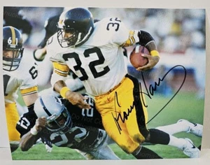 STEELER Franco Harris Autographed Photo & Immaculate Reception 50 Years Patch - Picture 1 of 2