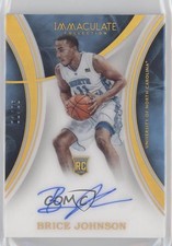 2016-17 Panini Immaculate Collegiate Gold /25 Brice Johnson #64 Rookie Auto RC