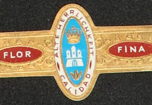 507AtN-VITOLA-Old Cigar Band ANTIGUA GLORIA FLOR FINA - Imagen 1 de 3