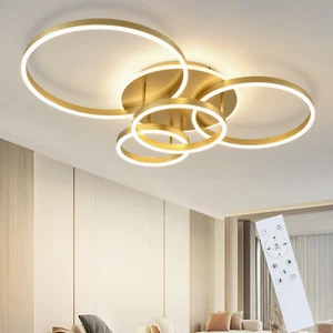 ZMH 2/3/4 Ringe LED Deckenlampe Dimmbar Deckenleuchte Fernsteuerung Wohnzimmer - Bild 1 von 45