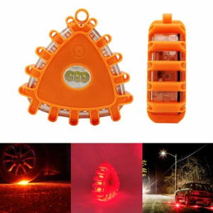 2PCS LED Safety Road Emergency Hazard Warning Light Strobe Flashing Lamp Orange - Foto 1 di 12