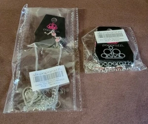 Paparazzi Neclace, Earring & Bracelet Set "Game, Set, Matchmaker" Pink, Red, - Picture 1 of 8