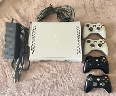 Original Xbox 360 20GB White Console W/ Controllers, Cables and Manual- Tested - Image 1 of 4