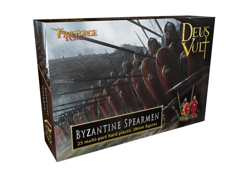 Byzantine Spearmen Fireforge Games Deus Vult 28mm 2 Sprues 8 Miniatures