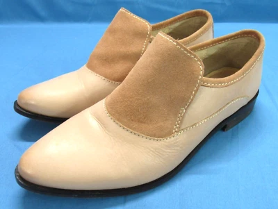 FREE PEOPLE Brady NATURAL Leather SLIP-ON Pointed-Toe FLATS LOAFERS 38 (US 7.5) - Imagem 1 de 4