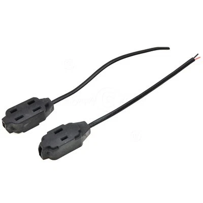 2x 1 To 3 Splitter Sockets 2Pin US Connector IP Camera Power Supply Adapter Set - Image 1 of 4