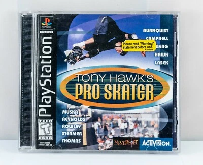 Tony Hawk's Pro Skater (Sony PlayStation 1, 1999) PS1 Black LABEL - Image 1 of 4