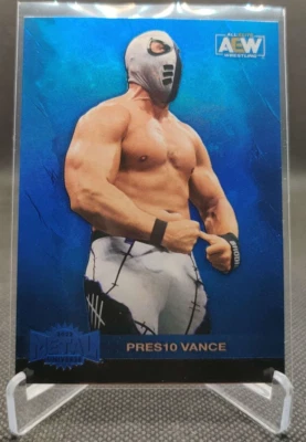 2022 Skybox UD AEW Metal Universe #57 Pres10 Vance BLUE SP wrestling card - Image 1 of 2