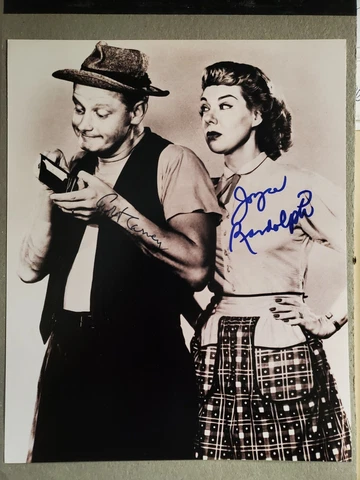 ART CARNEY & JOYCE RANDOLPH SIGNED AUTOGRAPHED THE HONEYMOONERS BW 8X10 PHOTO Cover