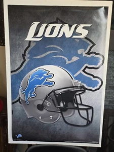 DETROIT LIONS 22 X 34" Poster Helmet 16 NOS - Picture 1 of 2