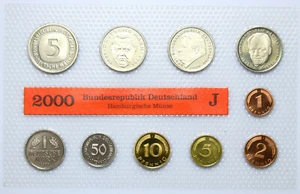 Federal Republic of Germany-DM circulation coin set 2000 J-Hamburg-uncirculated - Picture 1 of 2