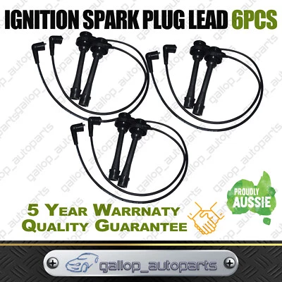 Set of 6 Ignition Spark Plug Leads 5MM For Mitsubishi Pajero V6 NL NM NP 97-03 - image 1 of 3