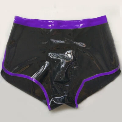 Latex Slips Gummi Kurze Hose Rubber Badehose Fitness Schwarz Shorts 0.4mm S-XXL - Bild 1 von 4