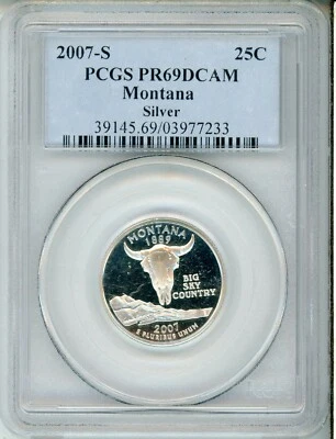 2007 S QUARTER PCGS PR69DCAM SILVER MONTANA - Image 1 of 3