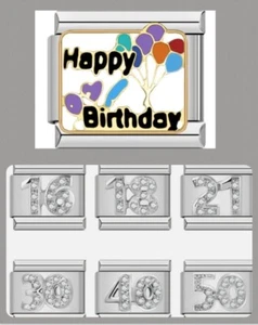 Italian 9mm Pretty Stone special Birthday Charms - Picture 1 of 13