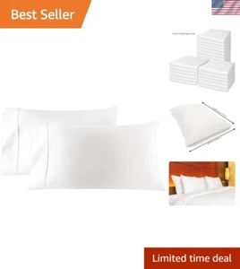 100% Cotton Percale Pillowcases, Breathable Pillow Covers, Airy Light Weight ... - Picture 1 of 9