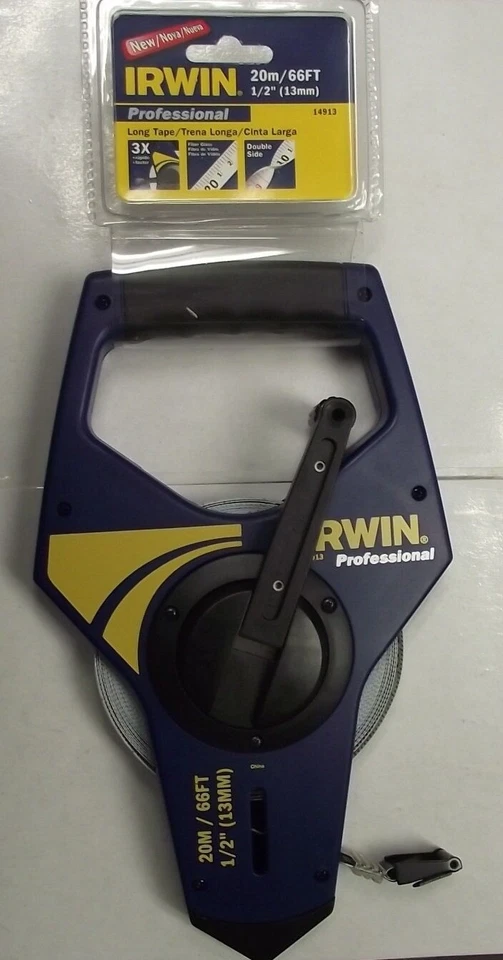 Irwin 14913 Professional 1/2" x 66 ft Long Meter & Inch Tape Measure Double Side - Image 1 of 1