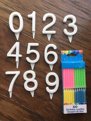 Juego Candelabro Número, Blanco 0-9 Foto 1 de 4