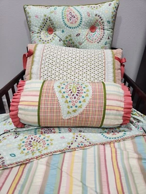 Eastern Accents Paige Girl’s Luxury Twin Duvet Cover Matching Pillows HTF READ - Image 1 of 4