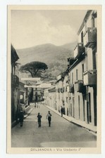 DELIANUOVA R.Calabria-ANTICA CARTOLINA Anni'30-Viag.1953-FP.