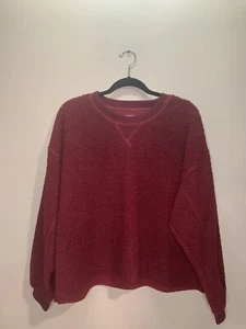 Nueva sudadera pulóver American Eagle Outfitters para mujer talla grande, roja nueva con etiquetas - Imagen 1 de 6