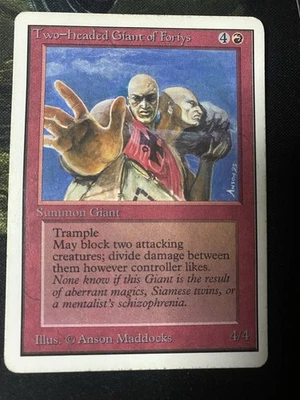 MTG Two-Headed Giant of Foriys Unlimited Magic the Gathering Card - Image 1 of 2