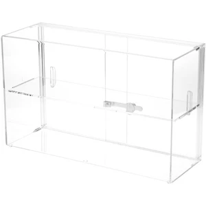 Plymor Acrylic Locking Case w/ Sliding Back, 1 Shelf, 13" H x 21" W x 7.5" D - Picture 1 of 1