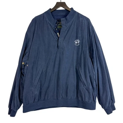 Водонепроницаемый шелковый пуловер Bobby Jones Collection для гольфа темно-синий - XXL 2XL - Изображение 1 из 4