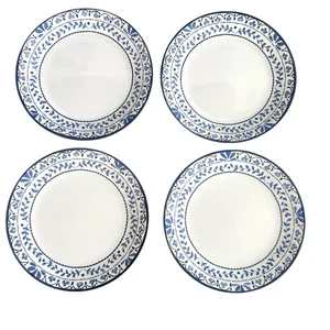 "Juego de 4 platos de almuerzo Corelle Portofino italiano costero azul blanco 8,5"" EE. UU. - Imagen 1 de 5