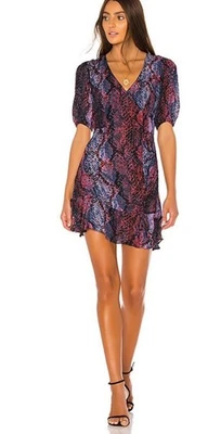 Vestido para mujer Parker Soliana envolvente corpiño acanalado, serpentina, pequeño nuevo con etiquetas Foto 1 de 4