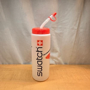 Vintage 1993 Swatch Uhr Collectors Club Kunststoff 9" Trinkflasche Strohhalm RAR!! - Bild 1 von 5