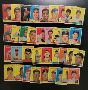 1958 Topps Baseball 36 Card Lot - W/ Hank Sauer and Turk Lown - Picture 1 of 10
