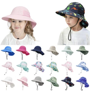 UK Dinosaur Kids Baby Toddler Sun Hats Summer Breathable Boy Girl Hat Beach Cap - Picture 1 of 37