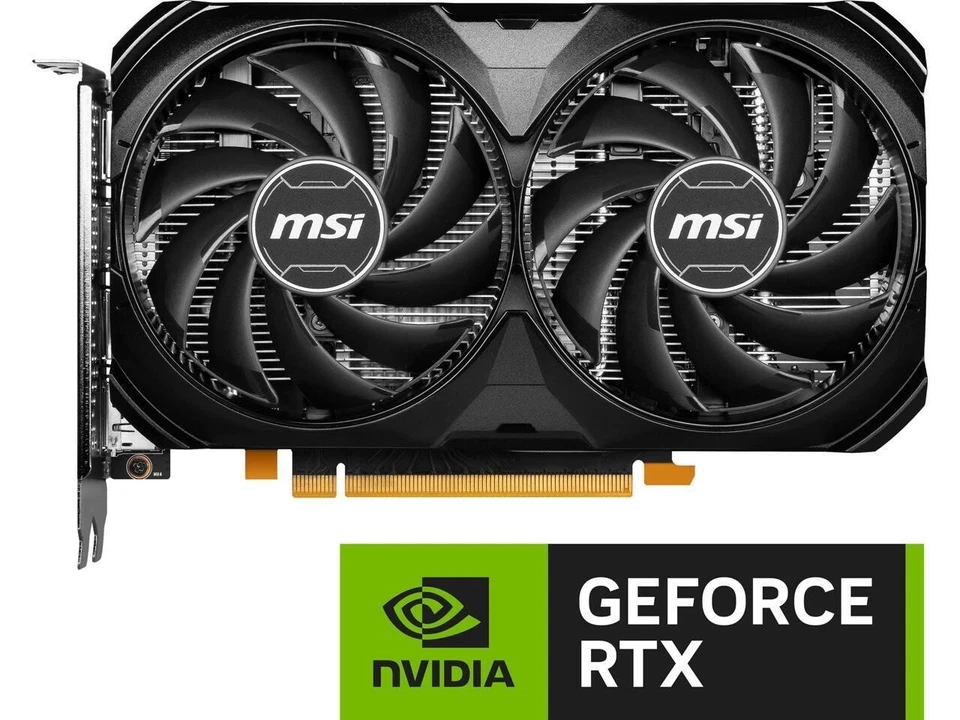 MSI Ventus GeForce RTX 4060 8GB GDDR6 PCIe 4.0 x8 ATX Video Graphics Card GPU - Image 1 of 4