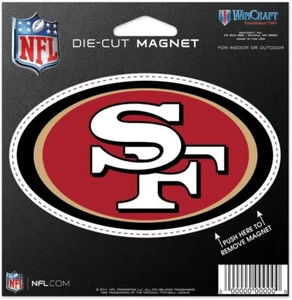 NFL San Francisco 49ers Loog su magnete auto 4 pollici di WinCraft - Foto 1 di 1