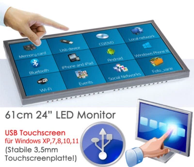 24" 60,96CM NOVOMATIC OPENFRAME TOUCHSCREEN DISPLAY 400523804 VGA DVI DP AC/DC - Bild 1 von 4