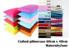 Toddler Baby Cot Bed Pillowcase 60x40cm - Soft Cotton Cover for Cot Bed Pillow