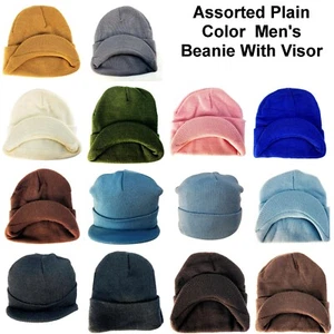 Vintage, Beanies Knitted Skull Ski Caps With Visor - Bild 1 von 30