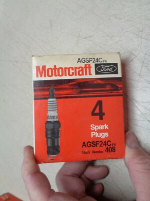 4 bujías Motorcraft AGSF24C NUEVAS DE STOCK Ford Escort Mercury Lynx Mountaineer EXP Foto 1 de 4