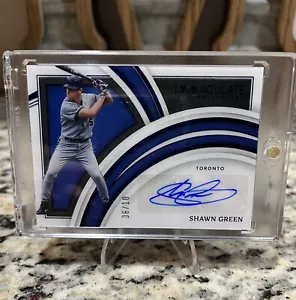 2022 Panini Immaculate Collection BLUE Shawn Green Toronto Blue Jays Auto 6/10! - Picture 1 of 2